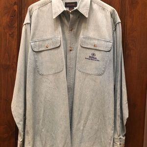 Hilton long sleeve cotton dress shirt. New
